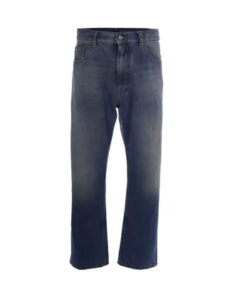 Maison Margiela Medium Blue Straight-Leg Cotton Jeans