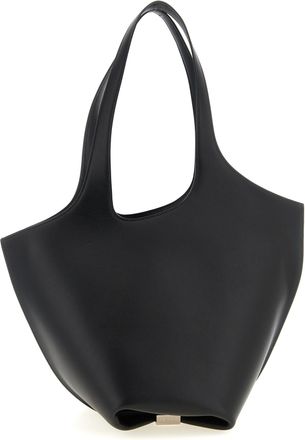 The Attico Womens Black Calfskin Shoulder Bag