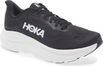 Hoka One One Clifton 11 Running Shoe in Black/white at Nordstrom, Size 11.5