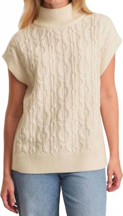 525 america Rae Wool Cashmere Cable Vest In Sea Salt