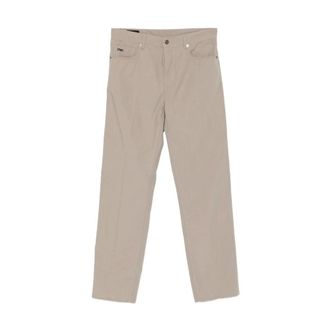 Emporio Armani Slim-fit Trousers, male, Beige, Size: W34 Five-pocket trousers in technical cotton