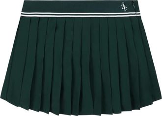 Sporty & Rich Minigonna con logo - Verde