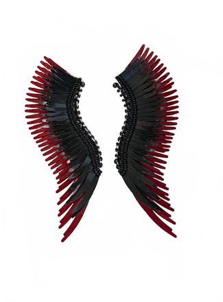 Mignonne Gavigan Madeline Earrings In Garnet Black