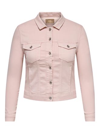 Only Carmakoma Jeansjacke ONLY CARMAKOMA CARWESPA COLOUR DENIM JACKET DNM, Damen, Gr. 42, pale lila, Web, Obermaterial: 79% Baumwolle, 20% Polyester, 1% Elasthan, un