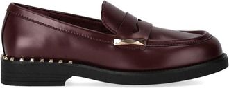 Ash Bordeaux Whisper Loafer met Studs - Dames - Loafers - Rood - 36 EU - Leer - Schoenen