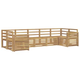 vidaXL Conjunto De Sof&aacute;s De Exterior 7 Pcs Blanco 304 X 132,5 X 73 Cm Vidaxl