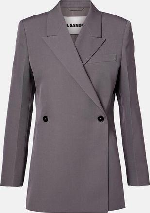 Jil Sander Double-breasted wool gabardine blazer