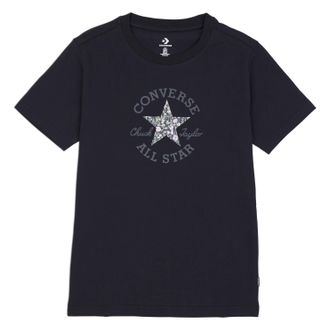 Converse T-Shirt CONVERSE FLORAL CHUCK TAYLOR T-SHIRT, Damen, Gr. XS (34), schwarz (converse schwarz), Obermaterial: 100% Baumwolle, Shirts T-Shirt