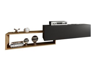 Mirjan24 Mueble De Tv Universal Uni 210, De Pie, Colgante, Roble Negro, Wotan