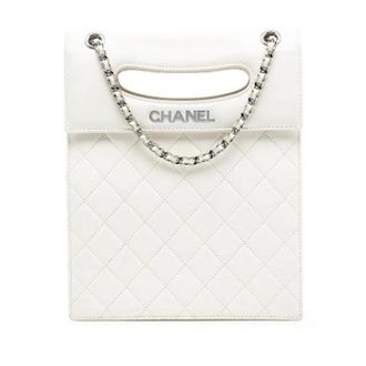 Chanel Pre-owned Handbags, female, White, Size: ONE SIZE Pre-owned Vintage Handbag