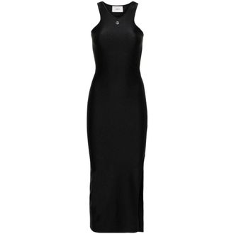 Coperni Elegante Zwarte Sheath Jurk met Logo - Dames - Casual kleedjes - Zwart - S - Kleedjes