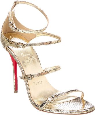 Christian Louboutin Millenium Snakeskin-Embossed Leather Sandal