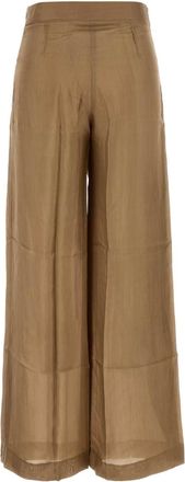 The Rose Ibiza Womens Amanda Trousers Beige Silk