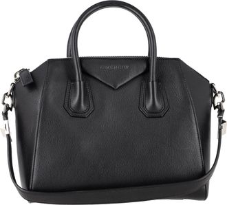 Givenchy Pre-owned Womens Small Antigona Top Handle Bag in Black Calfskin Leather Metal - One Size