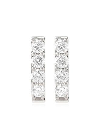 Alinka 18kt white gold Linka Grande diamond hoop earrings