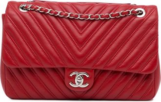Chanel Pre-owned Womens Quilted Leather Shoulder Bag - Red - One Size