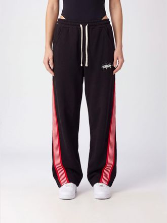 Barrow Striped Wide-Leg Cotton Jogging Trousers with Mid-Rise Waist