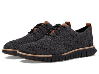 Cole Haan Zerogrand Remastered Stitchlite Wingtip Mens Lace-up Boots Magnet/Black : 10.5 D - Medium, Textile