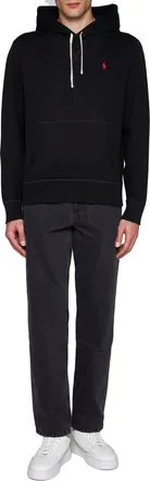 Polo Ralph Lauren Mens Hoodie Black Cotton - Polyester Sweatshirts Sweater
