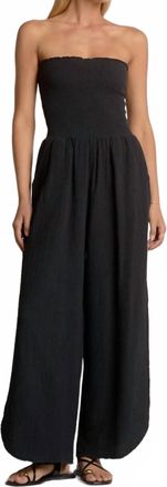 Elan Dominca Strapless Jumpsuit In Black