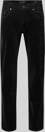 Bugatti Modern Fit Stoffhose mit 5-Pocket-Design in Anthrazit, Größe 31/32