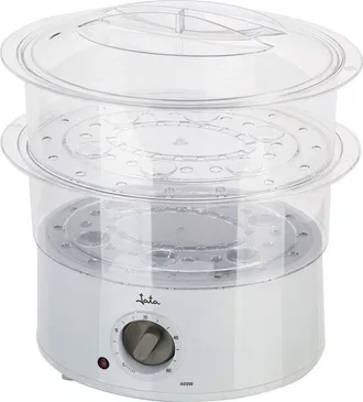 Jata Vaporera Jata Cv5020 Con 2 Cestas Transparentes Apilables, Un Recipiente Para Arroz O Salsas Y Una Rejilla Para Cocer Huevos. Ca