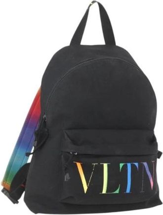 Valentino Pre-owned Nylon Rugzak - unisex - Vintage Rugzakken - Zwart - ONE Size - Nylon - Vintage
