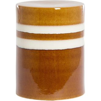 Light & Living Mooca Mesa Auxiliar Cer&aacute;mica Cognac-blanco - - Light&living