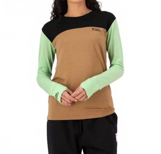 Mons Royale Yotai Merino High Neck Top In Macha Toffee Black