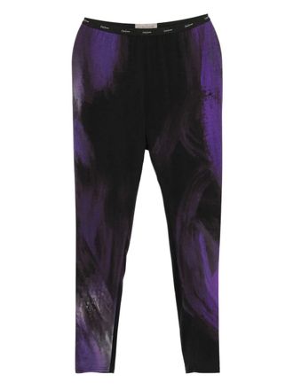 Yohji Yamamoto printed leggings - Purple