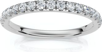 Pompeii3 1/4Ct Pave Diamond Wedding Ring 14k Gold or Platinum Anniversary Band Lab Grown