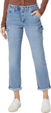 Paige Drew Cargo Pocket Cuffed Ankle Jean In Suli