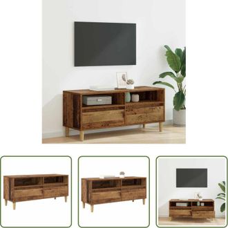 vidaXL Mobile TV rustico - Mobile TV Legno vecchio 100 x 34,5 x 44,5 cm Legno multistrato