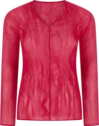 Issey Miyake Fuchsia Polyester Womens Shirt