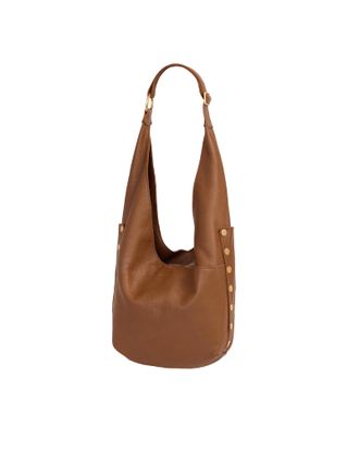 Hammitt Hammitt Tom Zip Mahogany Pebble Brushed Gold Red Zip Lrg