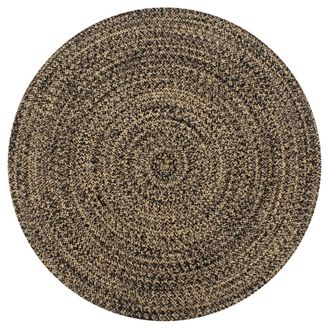 vidaXL Tappeto Artigianale In Juta Nero E Naturale 150 Cm - Vidaxl