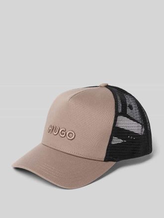 HUGO BOSS Cap mit Mesh Eins&auml;tzen und Logo-Detail in Taupe, Gr&ouml;&szlig;e 1