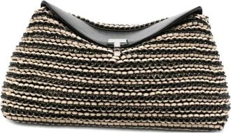 Toteme T-Lock Geweven Leren Clutch - Dames - Clutches - Veelkleurig - ONE Size - Leer - Tassen