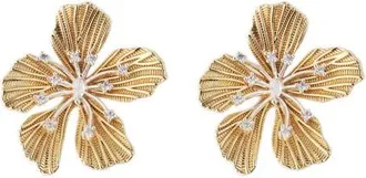 Panacea Crystal Flower Earrings in Gold at Nordstrom