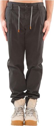 Eleventy Cotton Drawstring Pants - Heren - Slim Fit Broeken - Zwart - W32 - Katoen - Broeken