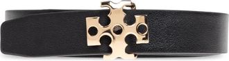 Tory Burch Logo Reversible Belt - Dames - Riemen - Zwart - XL - Leer - Accessoires