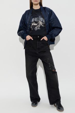 Anine Bing Jacket Leon, Womens, Navy Blue