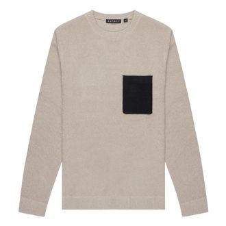 Aspact Elio Sweater - Heren - Sweatshirts & Hoodies - Beige - Maat: S