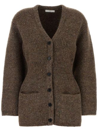 Co structured cardigan - women - Nylon/Wool/Cashmere - S - Brown