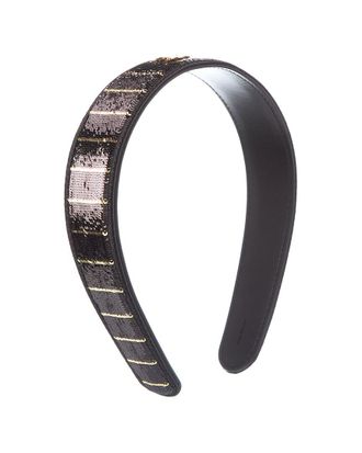 Celine Celine Striped Sequins Headband