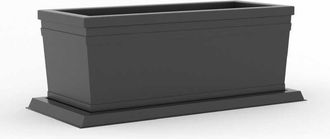 Monacis Maceta Lisa De 100 Cm, Color Antracita, En Pol&iacute;mero Monacis - 100x47x38 Cm (alto)