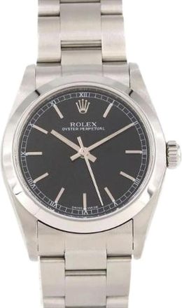 Rolex Pre-owned Oyster Perpetual Orologio in Acciaio Inossidabile - - Pre-owned - Donna - Nero - ONE SIZE