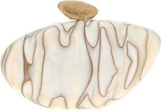 Benedetta Bruzziches Printed Pvc Armonia Clutch Whitedune Borse A Mano