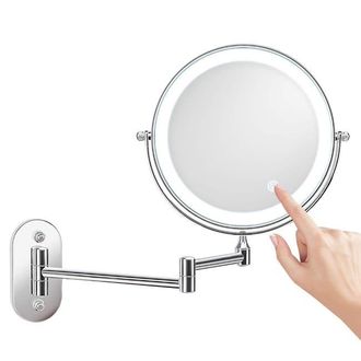 OEM Espejo De Maquillaje Led De 8 Pulgadas Montado En La Pared Con Espejo De Aumento Iluminado, Aumento De 1x/10x, Carga Usb, Giro De 360&deg; Y Extensible, P