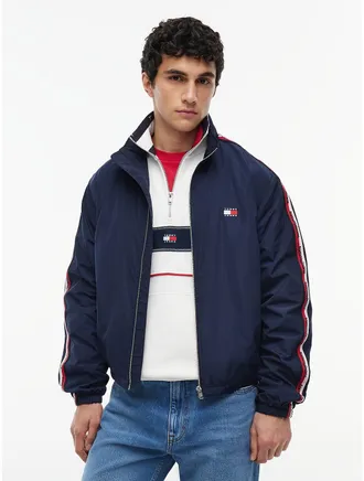 Tommy Hilfiger Mens Tommy Jeans Logo Tape Zip Jacket - Navy - L